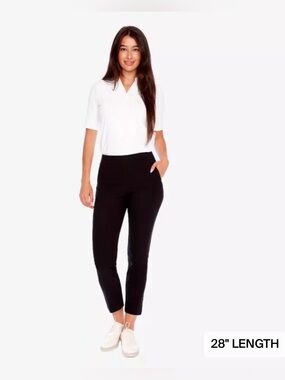 Swing Control-Core Solid Ankle Golf Pants in Black
